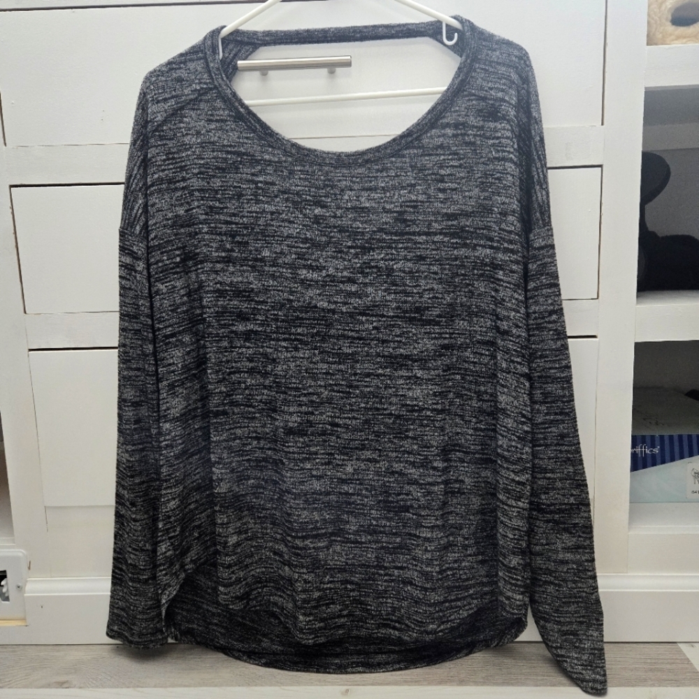 Rag & Bone Heathered Open Back Sweater - M